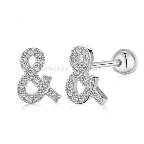 S925 Screw Back Stud Earrings