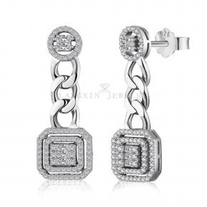 S925 Diamond Earrings Wedding Zirconia Trendy