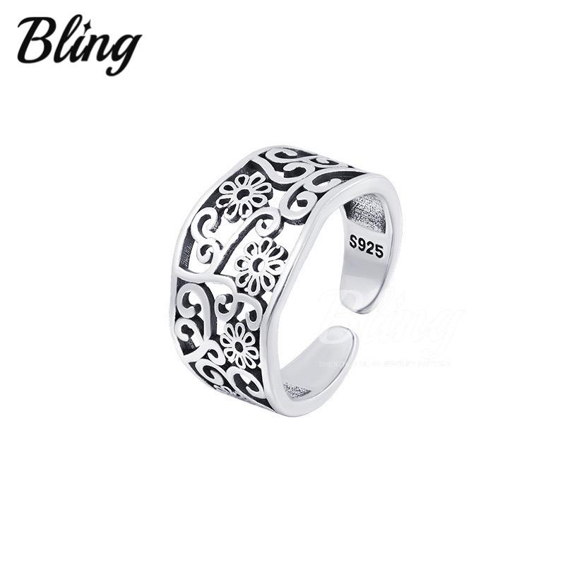 BLING oem jewelry S925 hollow pattern ring