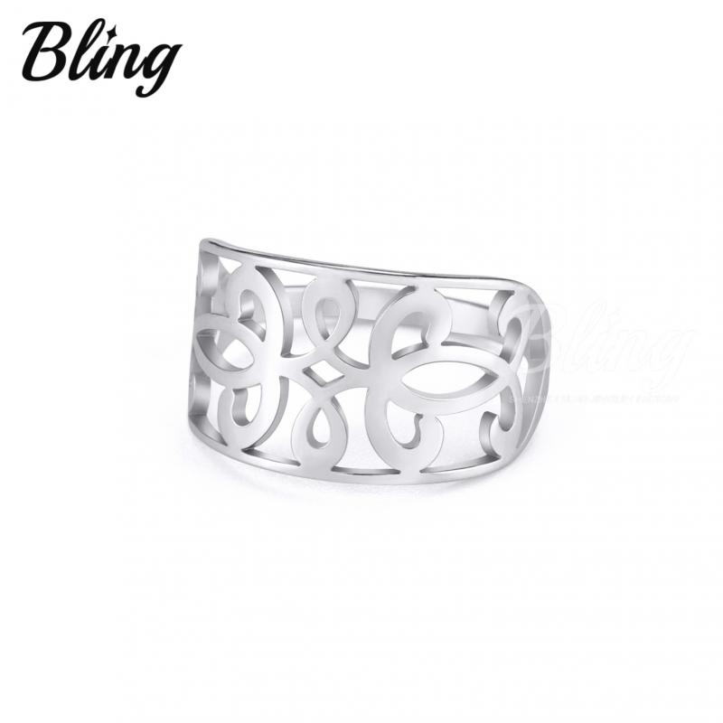 BLING oem jewelry 925 sterling silver gold plated hollow opening ring