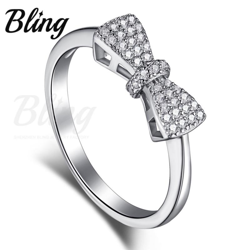 BLING oem jewelry classic bow wedding ring