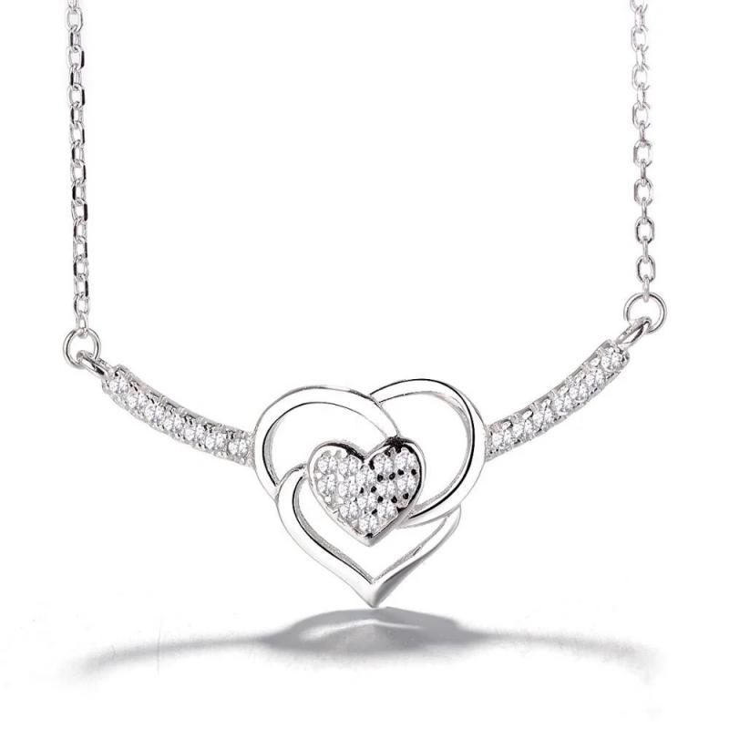 BLING oem jewelry heart necklace for women