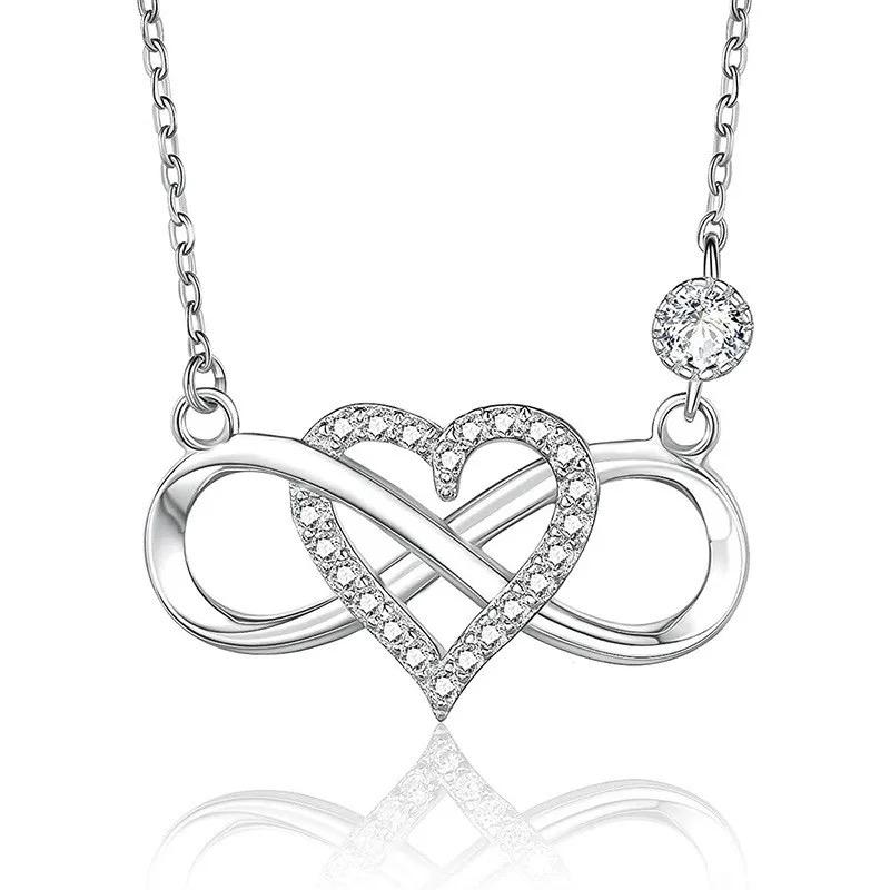 BLING oem jewelry stering silver heart necklace for women