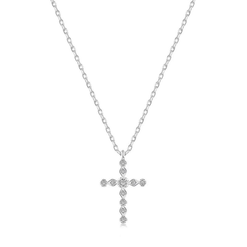 BLING oem jewelry silver chain cross necklace