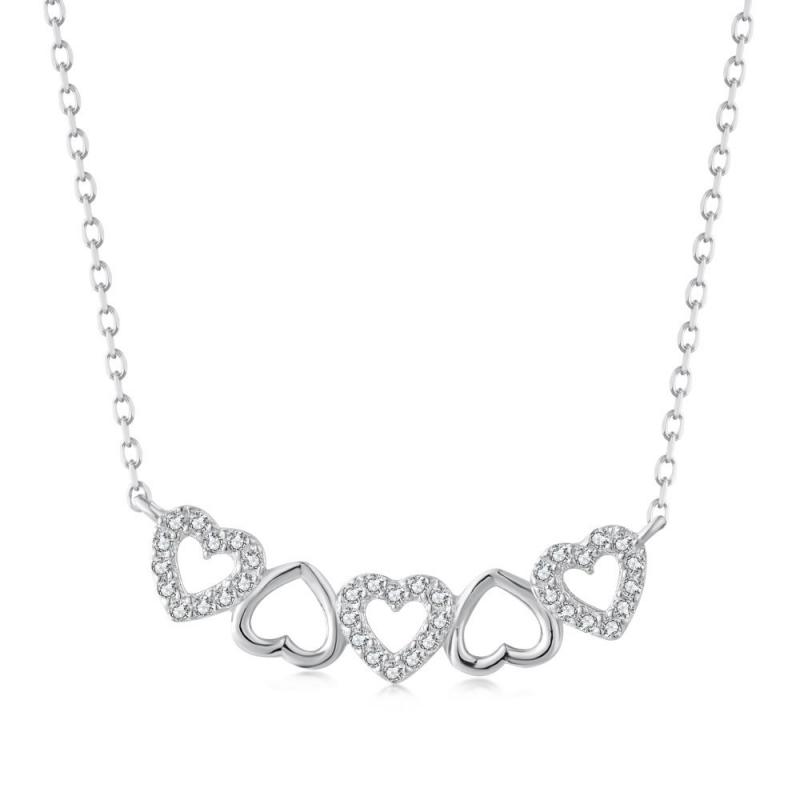 BLING oem jewelry diamond heart pendant necklace