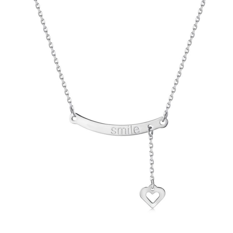 BLING oem jewelry smile S925 heart pendant necklace