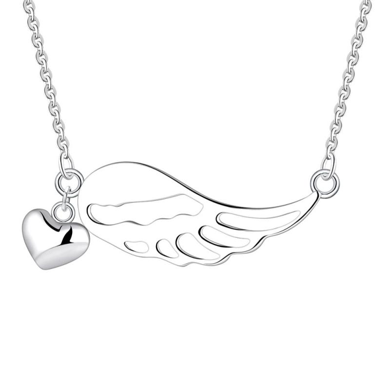 BLING oem jewelry sterling silver angel wing necklace