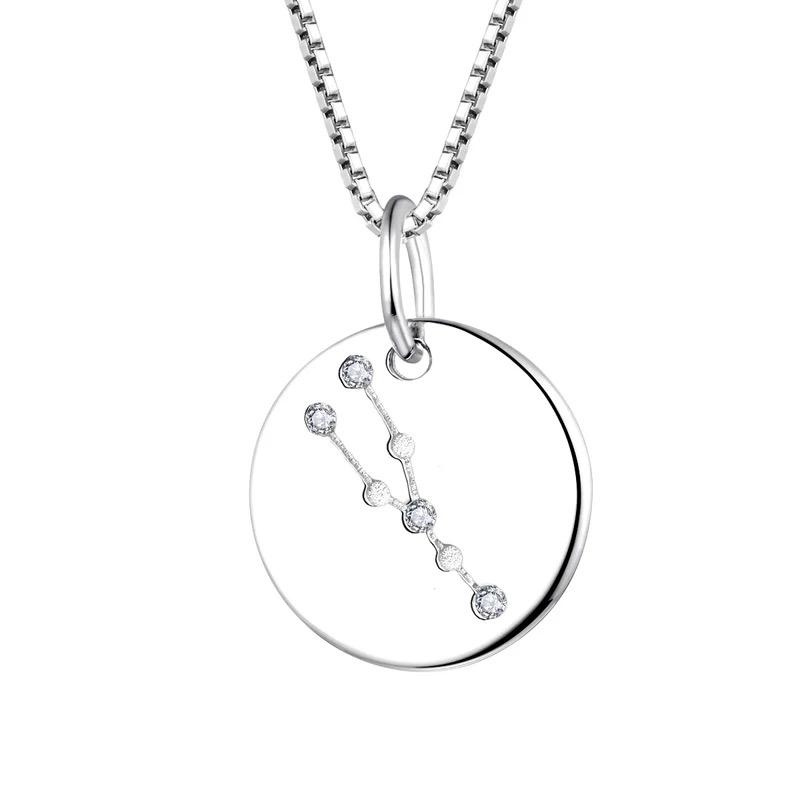 BLING oem jewelry disc horoscope taurus sterling silver necklace