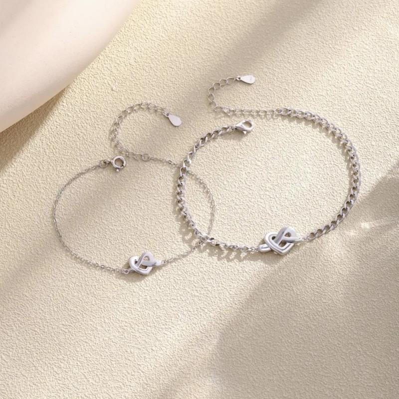 BLING oem jewelry silver love couple bracelets