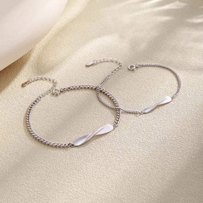 BLING oem jewelry simple mobius couple bracelets