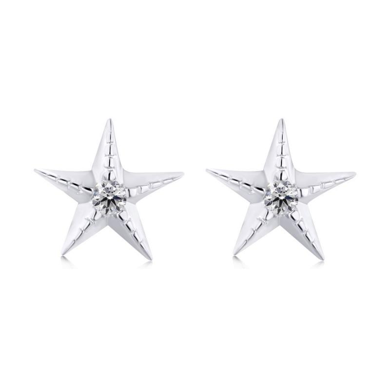 BLING oem jewelry s925 star sterling silver stud earrings